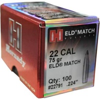 Hornady .224 75 gr ELD Match 100 Pack
