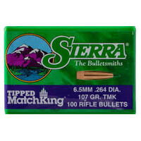 Sierra 6.5mm 107 gr Tipped MatchKing (TMK) 100 Pack