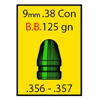 Spartan 9mm/.38 125 gr Conical 500 Pack